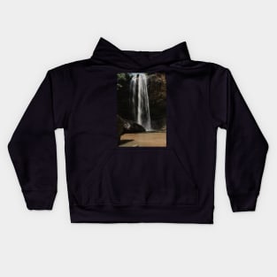 waterfall in the forest Kids Hoodie